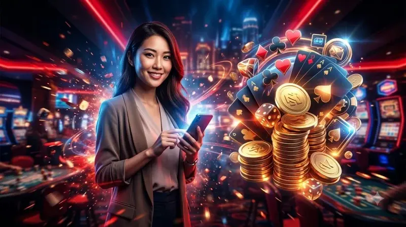 nguoi-choi-dang-kiem-tra-casino-tren-dien-thoai-voi-bieu-tuong-khien-bao-ve-va-kinh-lup-the-hien-su-danh-gia-uy-tin Người chơi đang kiểm tra casino trên điện thoại, với biểu tượng khiên bảo vệ và kính lúp thể hiện sự đánh giá uy tín