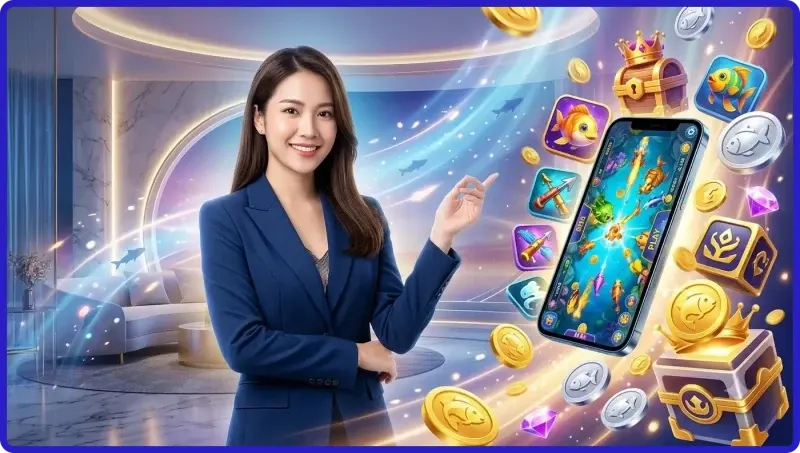 Tổng quan game bắn cá 79king với đồ họa 3D sắc nét, nhiều loại cá và phòng chơi đa dạng